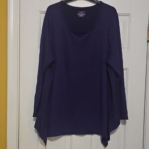 Lane Bryant Deep Purple Long Sleeve Top